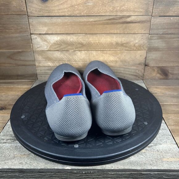 Rothy’s Women's Size 9 Flax Birdseye Light Grey Round Toe Casual Slip On Flats - Picture 4 of 10